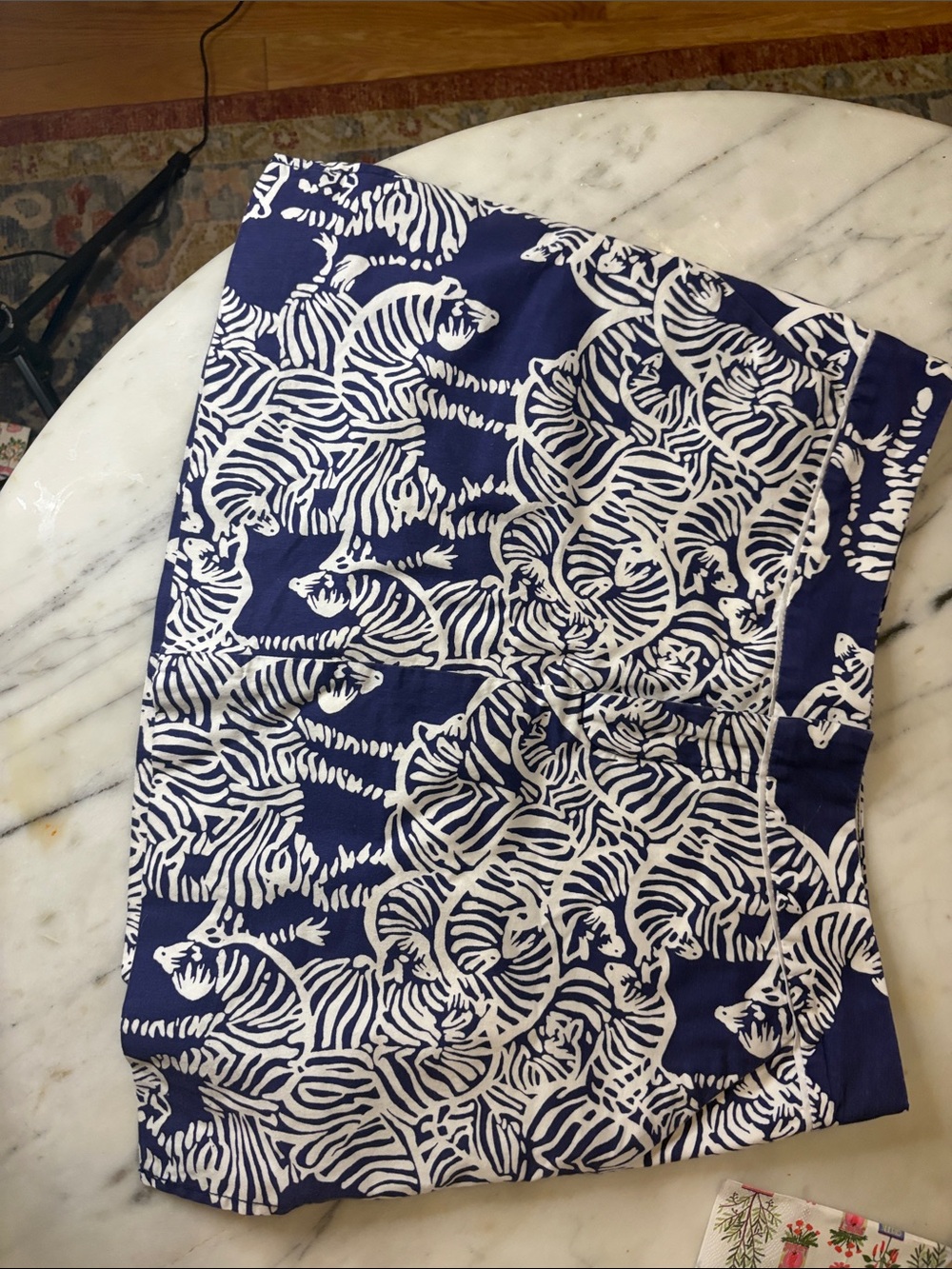 Lilly Pulitzer Navy & White Zebra Print cotton Skort
